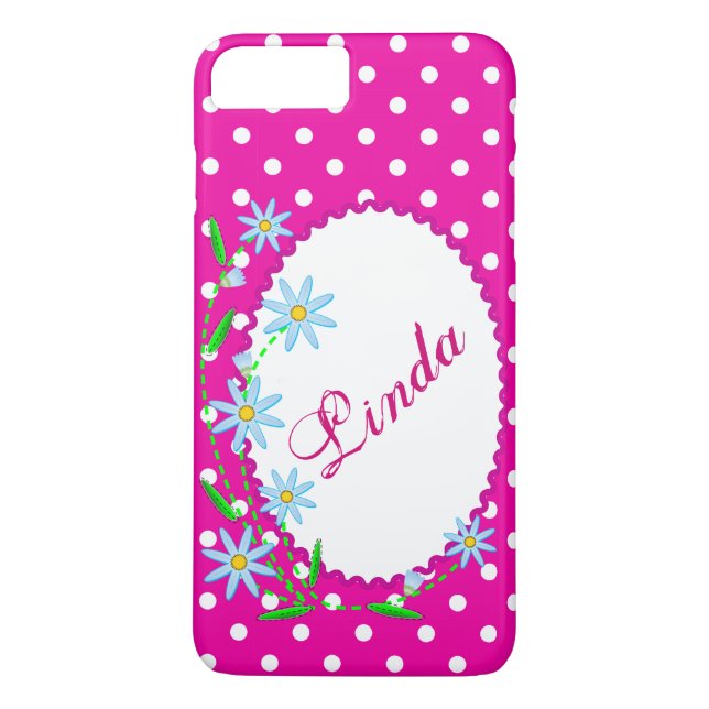 Case-Mate Barely There Plus iPhone 7 Pink Gingham Case (Back)