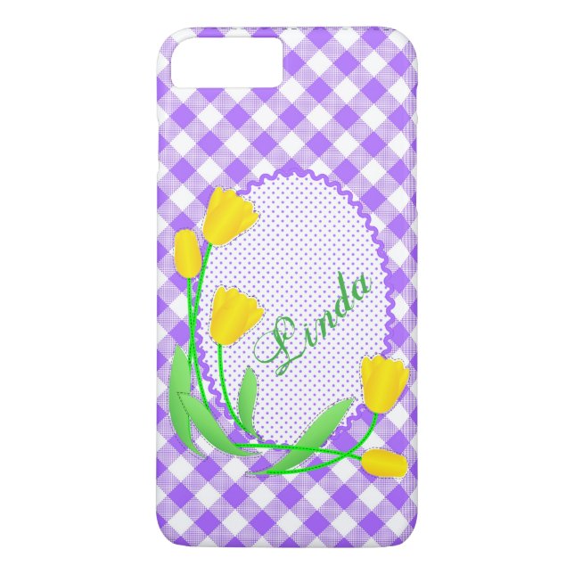 Case-Mate Barely There Plus iPhone 7  Yellow Tulip Case (Back)