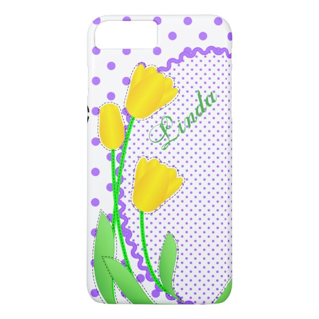 Case-Mate Barely There Plus iPhone 7  Yellow Tulip Case (Back)