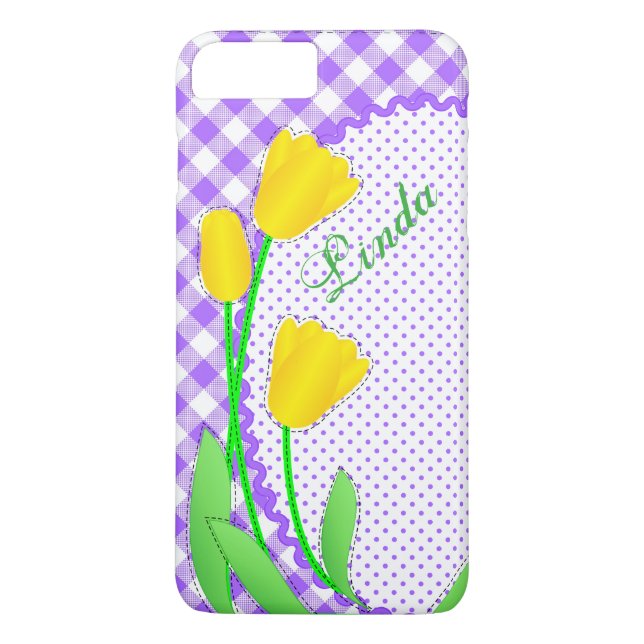 Case-Mate Barely There Plus iPhone 7  Yellow Tulip Case (Back)