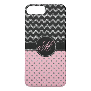 Case-Mate Case   Pink Glitter Chevron Monogram