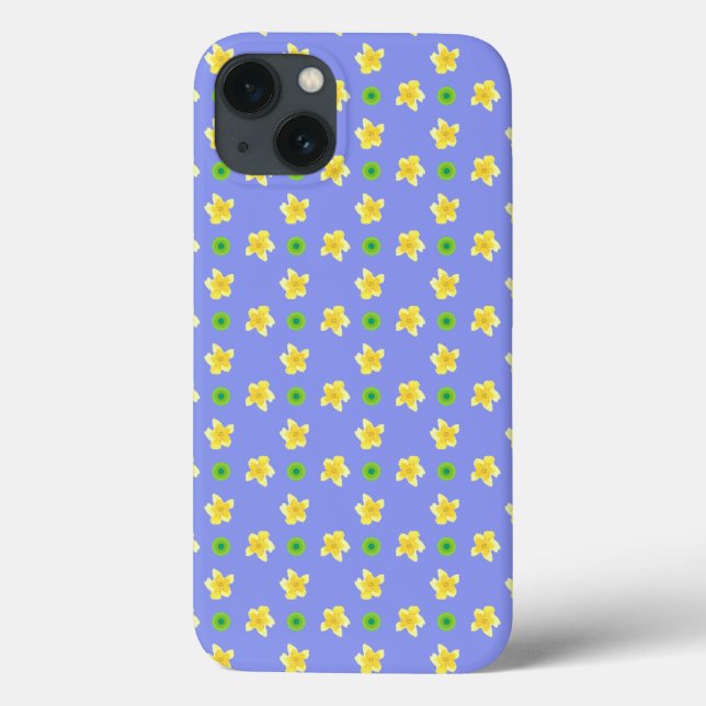 Case-Mate iPad Case: Primroses on Violet Blue iPhone Case (Back)