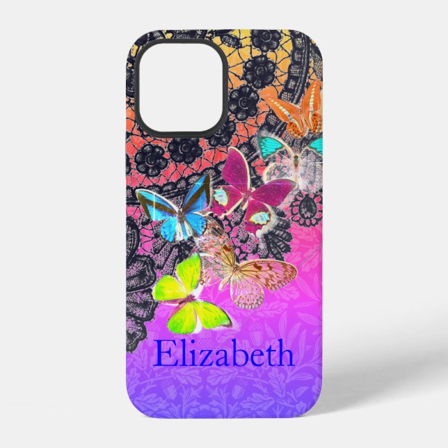 CASE MATE IPHONE CASE CUSTOM NAME RAINBOW COLORS (Back)