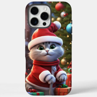 Case-Mate Phone Case, Cute kitten Christmas Design iPhone 16 Pro Max Case