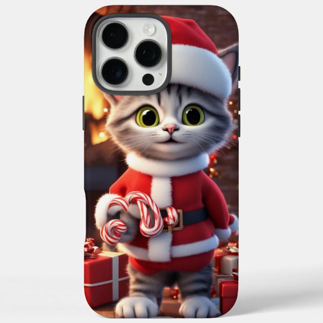 Case-Mate Phone Case, Cute kitten Christmas Design Case-Mate iPhone Case (Back)