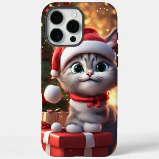 Case-Mate Phone Case, Cute kitten Christmas Design iPhone 16 Pro Max Case