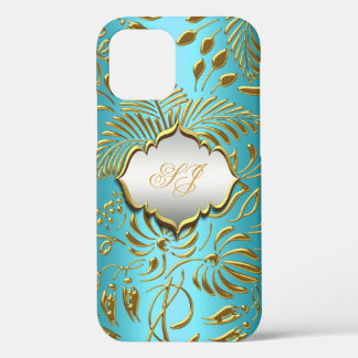 Case-Mate Teal Gold Damask iPhone 12 Case