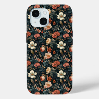 Case-Mate Tough Apple iPhone 15 Case, Floral iPhone 15 Case