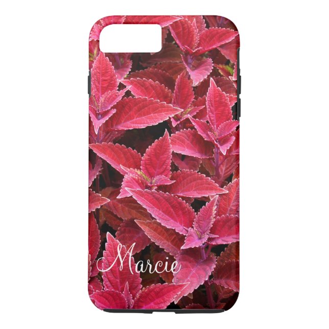 Case-Mate Tough Plus iPhone 7 Case Red Coleus Leaf (Back)