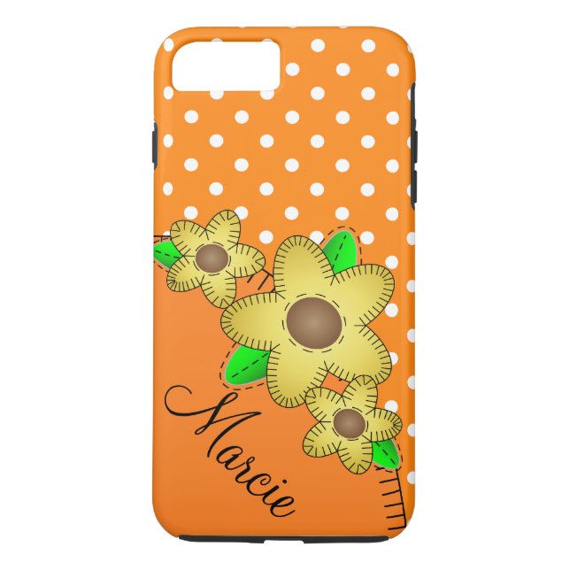 Case-Mate Tough Plus iPhone 7 Case Yellow Flower (Back)