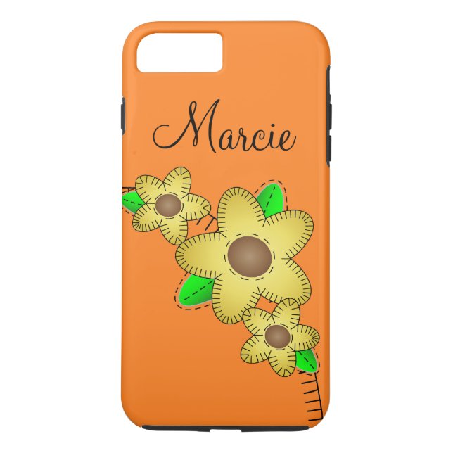 Case-Mate Tough Plus iPhone 7 Case Yellow Flower (Back)
