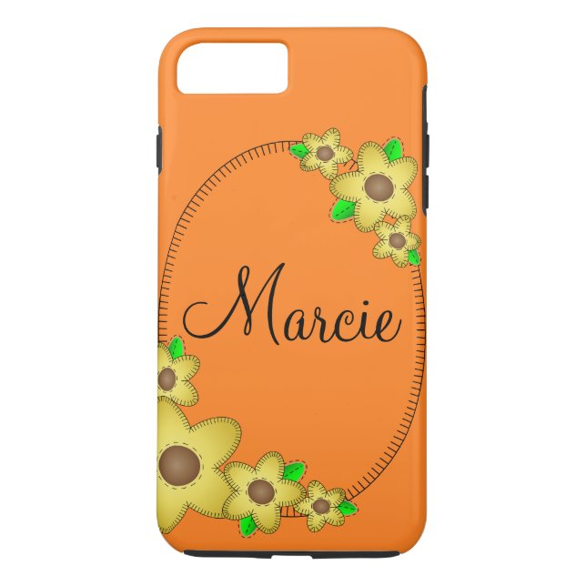 Case-Mate Tough Plus iPhone 7 Case Yellow Flower (Back)