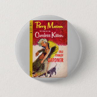 Case of the Careless Kitten book cover Pinback Button