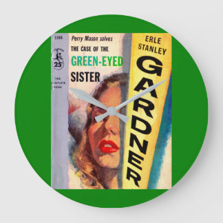 Case of the Green-Eyed Sister Large Clock