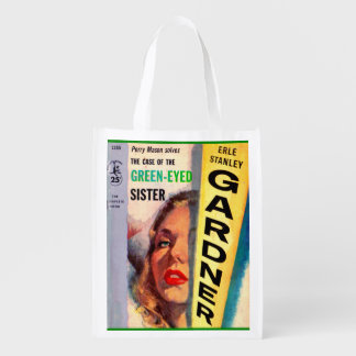 Case of the Green-Eyed Sister Reusable Grocery Bag
