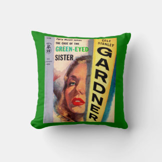 Case of the Green-Eyed Sister Throw Pillow