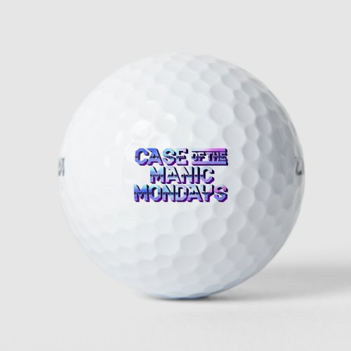 Case of the Manic Mondays Golf Balls