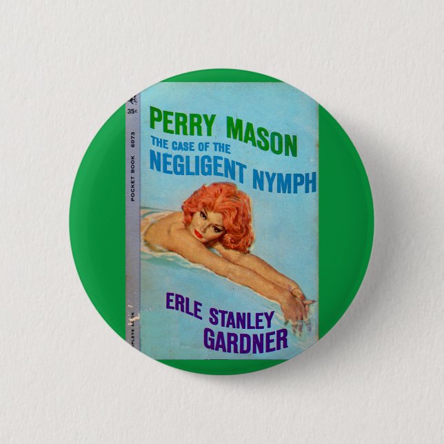 Case of the Negligent Nymph book cover Button (Front)