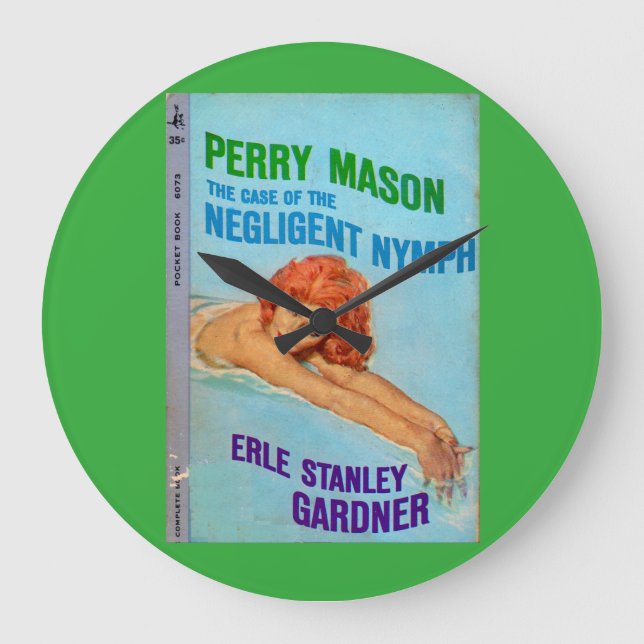Case of the Negligent Nymph book cover Large Clock (Front)