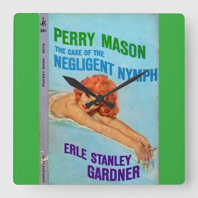 Case of the Negligent Nymph book cover Square Wall Clock (Front)