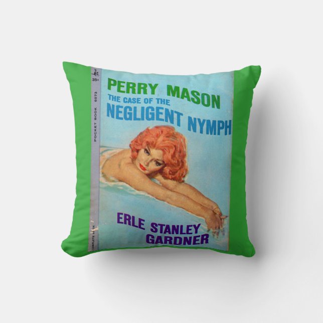 Case of the Negligent Nymph book cover Throw Pillow (Front)