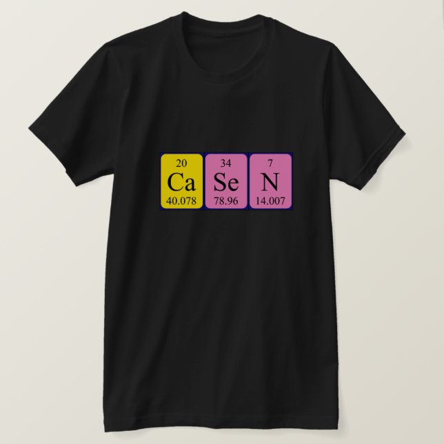 Casen periodic table name shirt (Design Front)