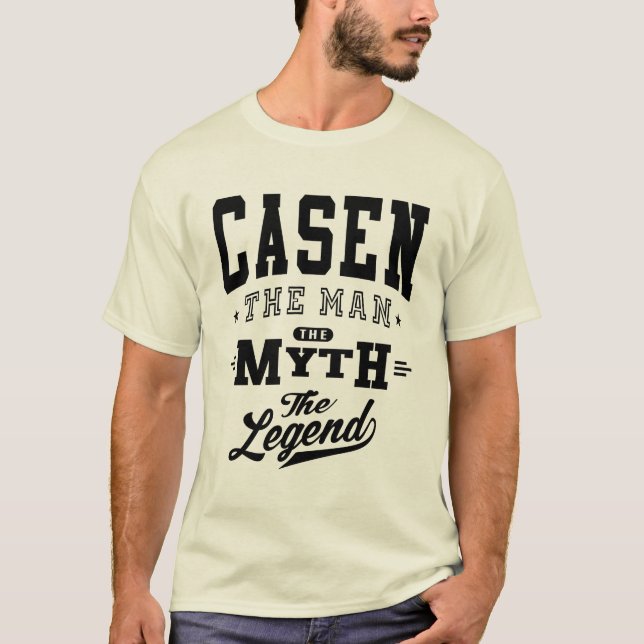 Casen Personalized Name Birthday Gift T-Shirt (Front)