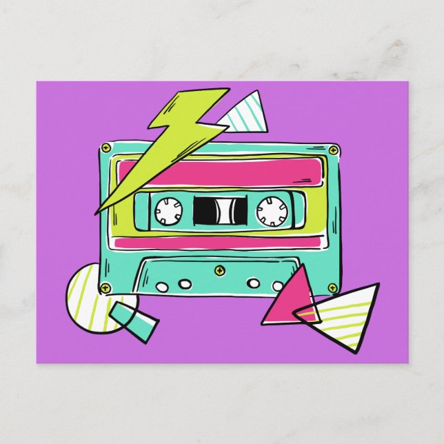 Casette Tape custom color postcard (Front)