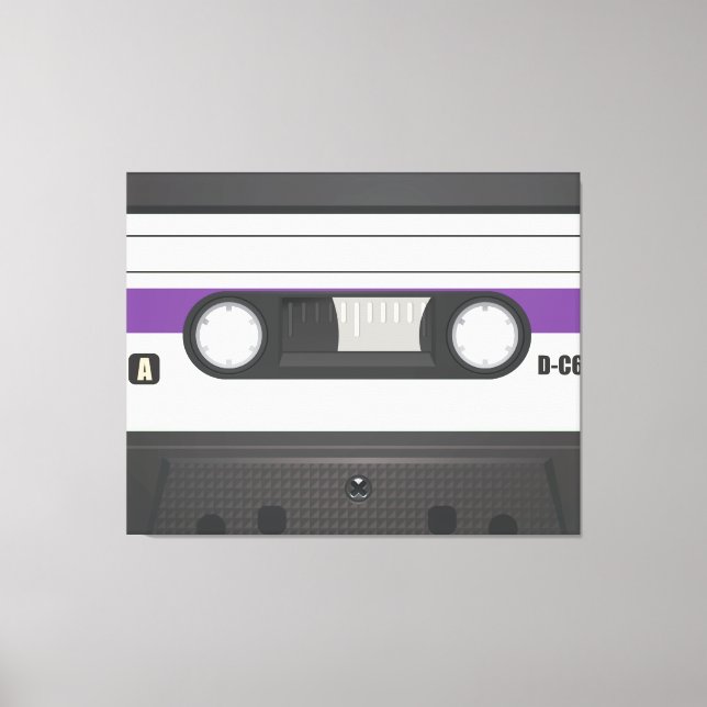 Casette Tape - Purple Canvas Print (Front)