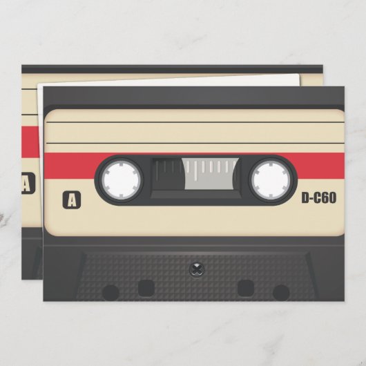 Casette Tape - Sunset Red (Front/Back)