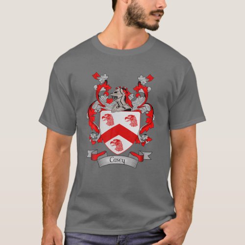 Casey Coat Of Arms  Casey Surname Family Crest T_Shirt
