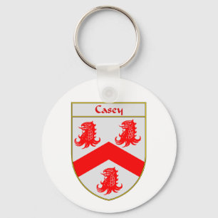 Casey Coat of Arms/Family Crest Keychain
