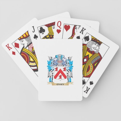 Casey Coat of Arms _ Family Crest Poker Cards