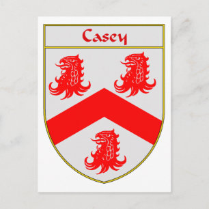 Casey Coat of Arms/Family Crest Postcard