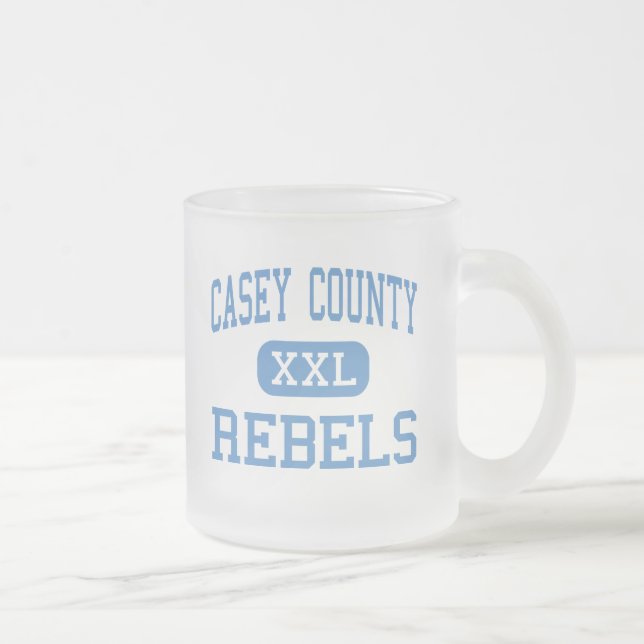Casey County - Rebels - High - Liberty Kentucky Frosted Glass Coffee Mug (Right)