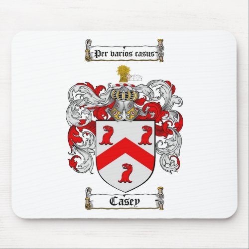 CASEY FAMILY CREST _  CASEY COAT OF ARMS MOUSE PAD