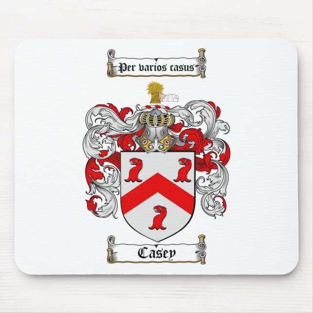 CASEY FAMILY CREST -  CASEY COAT OF ARMS MOUSE PAD (Front)