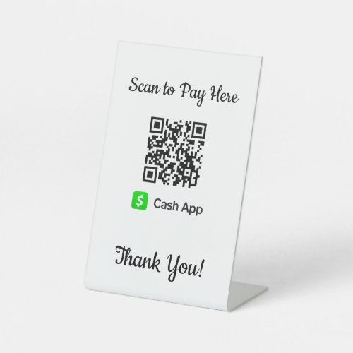 Cash app mobile payment  Scan To Pay Pedestal Sign