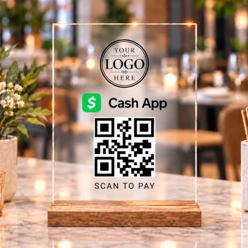 Cash App Scan to Pay Tabletop Display
