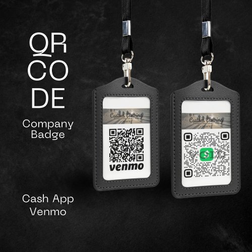 Cash App  Venmo QR Code Company Badge