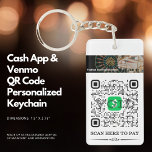 Cash App &amp; Venmo Qr Code Personalized Keychain at Zazzle