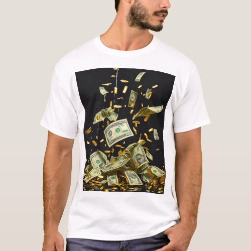 Cash Cascade Collection Make it Rain with Style T_Shirt