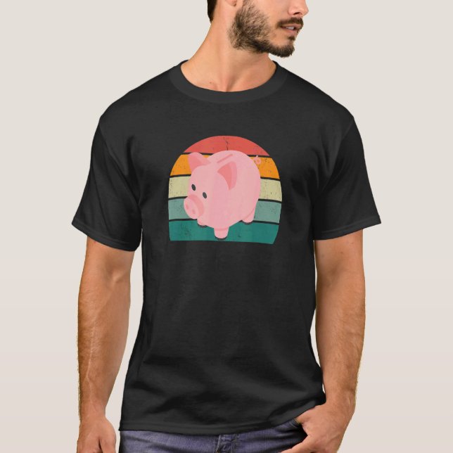 Cash Coins Bank Account Investing Share Currency P T-Shirt (Front)