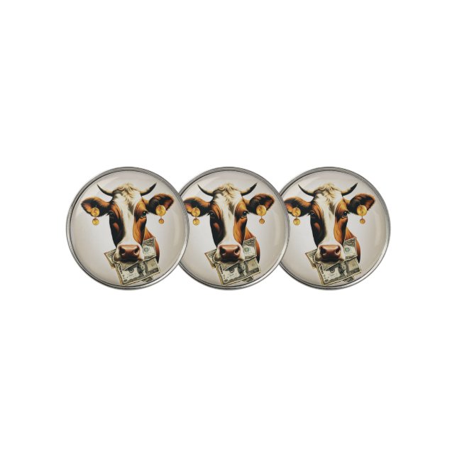 Cash Cow  Golf Ball Marker (3 Up)
