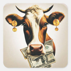 Cash Cow Square Sticker