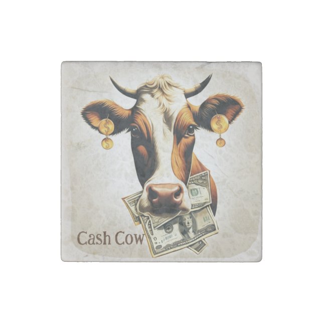 Cash Cow  Stone Magnet (Front)