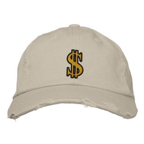 CASH DOLLAR SIGN Embroidered Cap