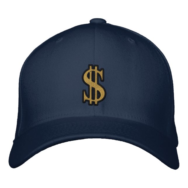 CASH DOLLAR SIGN Embroidered Cap (Front)
