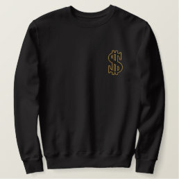 Cash Dollar Sign Graphic  Embroidery Embroidered Sweatshirt