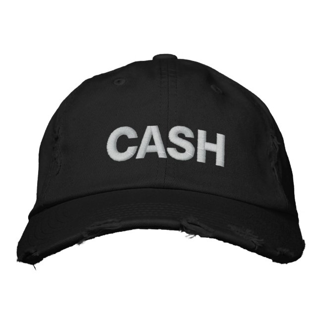CASH EMBROIDERED BASEBALL CAP (Front)